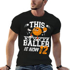 12th Basketball Birthday Twelve Year Old Basketball Player  Oversized Silhouette T-Shirt