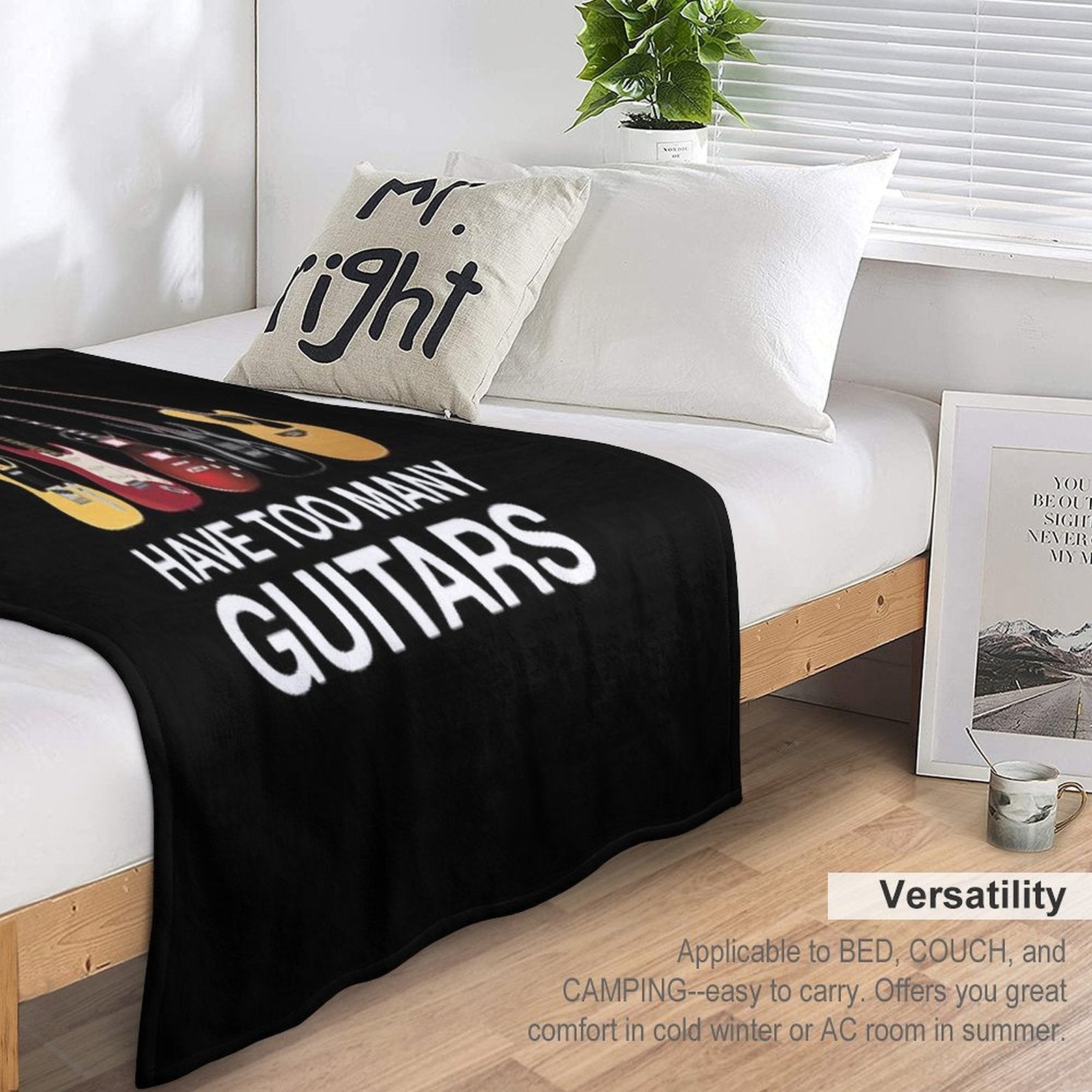 You Can Never Have Too Many Guitars Anti-pilling Throw Blanket