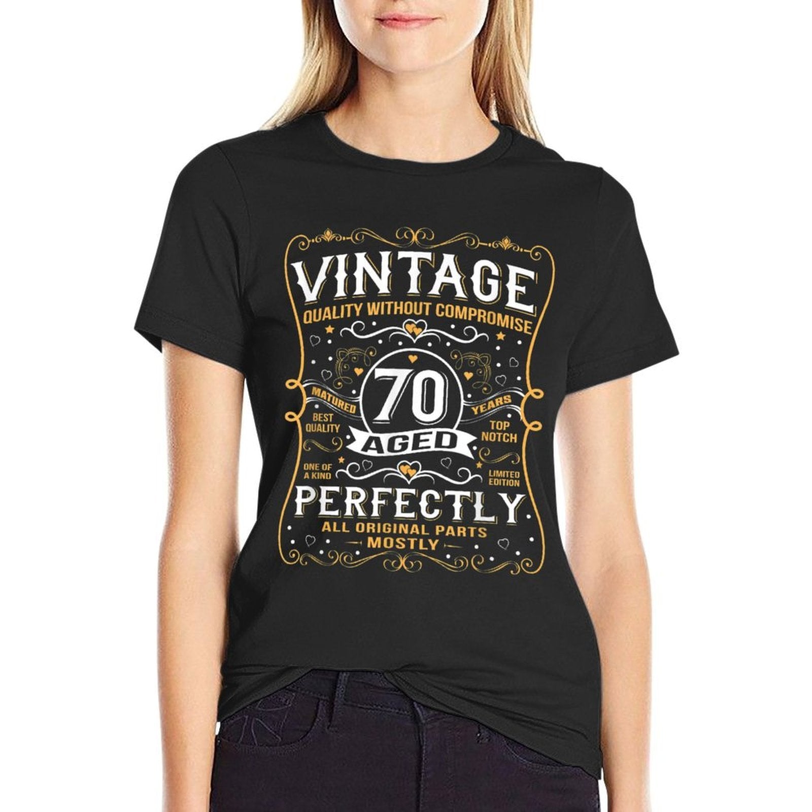 70 Year Old Gifts Vintage Born In 1952 Classic 70th Birthday  Fade-proof Color T-Shirt