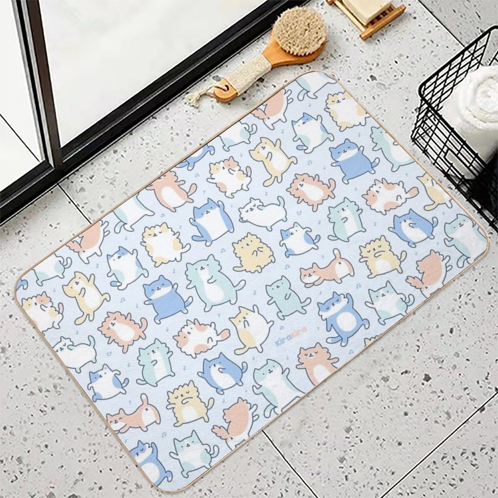 Kitty Dance Off!  Absorbent Bath Mat