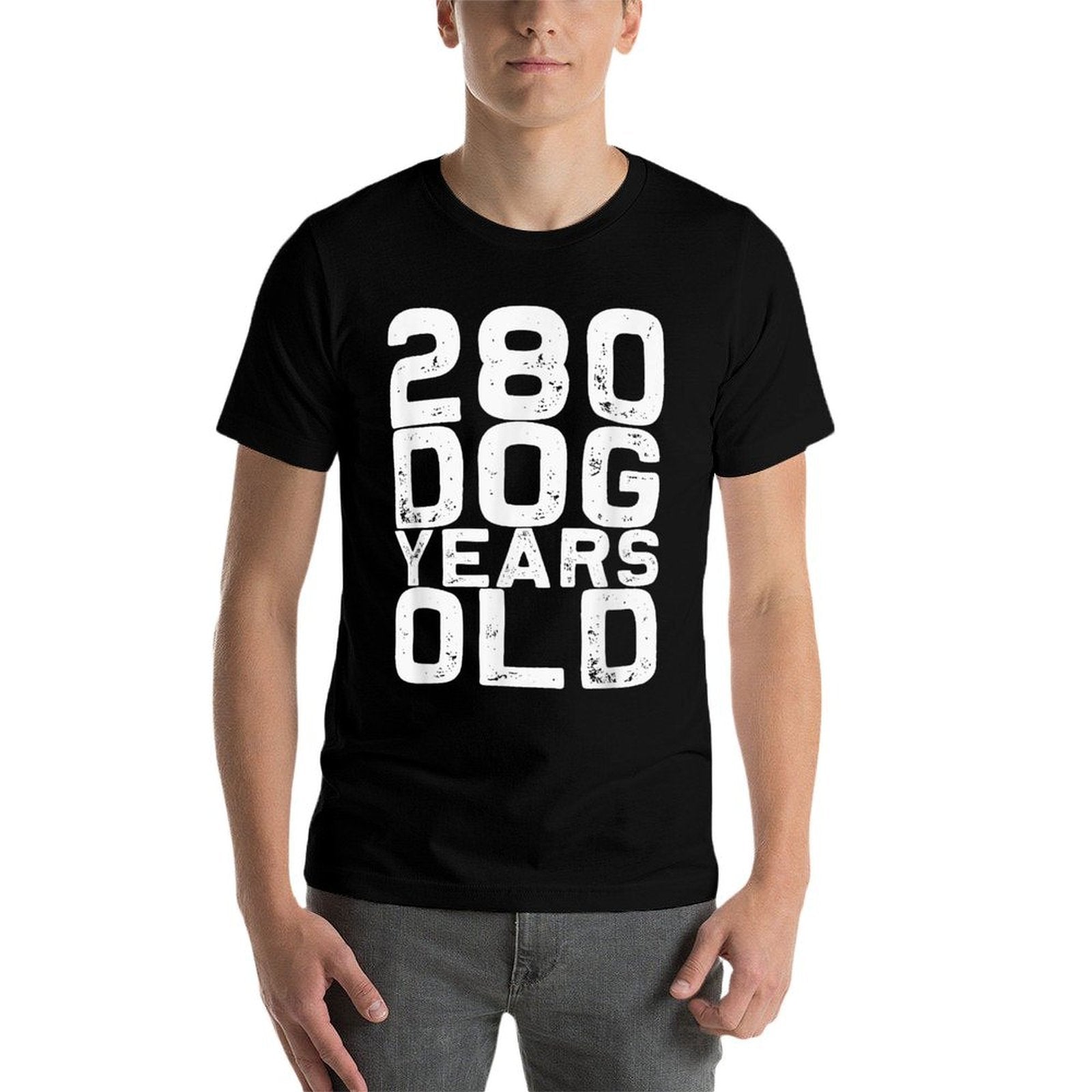 280 Dog Years Old - Funny 40th Birthday Gag Gift  Wrinkle-resistant T-Shirt
