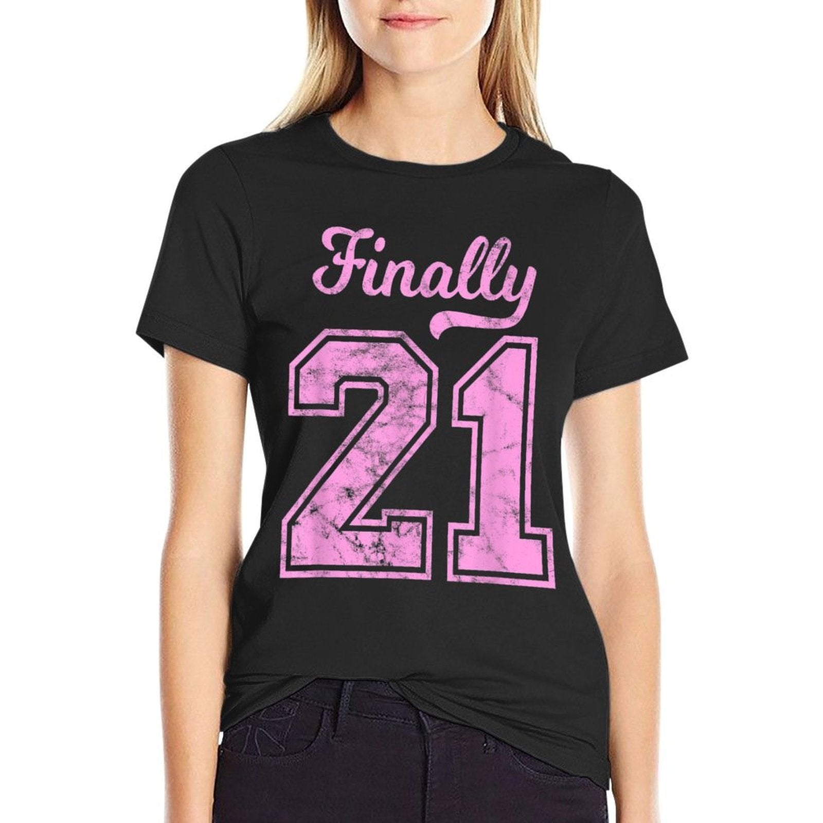 21st Birthday Boy Girl Born 2001 21st Birthday  Vintage-inspired T-Shirt