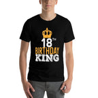 18th Birthday King Crown 18 Years Old Bday Men Boys  Wrinkle-resistant T-Shirt