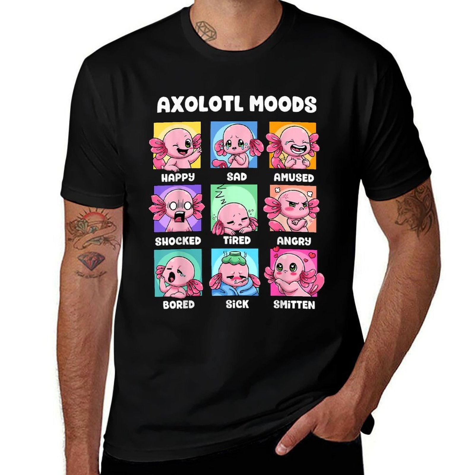 Axolotl - Kawaii Axolotl Moods Anime Axolotl Costume  Lightweight T-Shirt