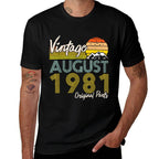 40Thbirthdaygifts Vintage Since August 1980 40Th Birthday  High-quality Stitching T-Shirt