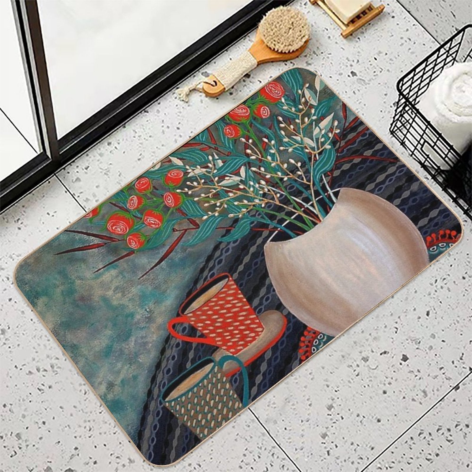 'Tea for Two'  Pet-Safe Bath Mat