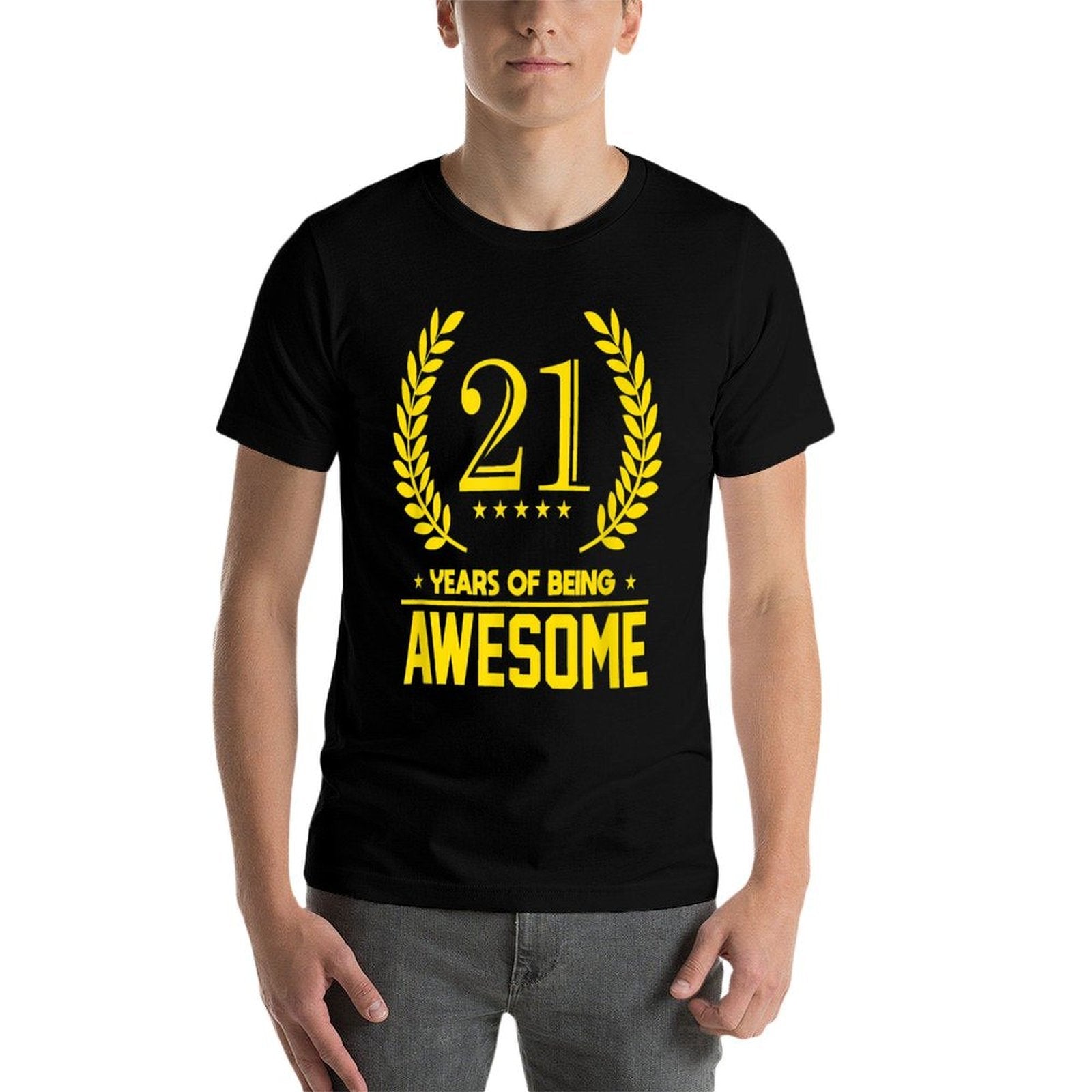 21 Years of Being Awesome 21st Birthday Vintage  Vintage-inspired T-Shirt