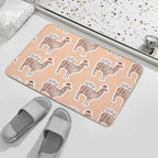 Fa La La Llama - Funny Llama Christmas Pun Sticker  Toxin-Free Bath Mat