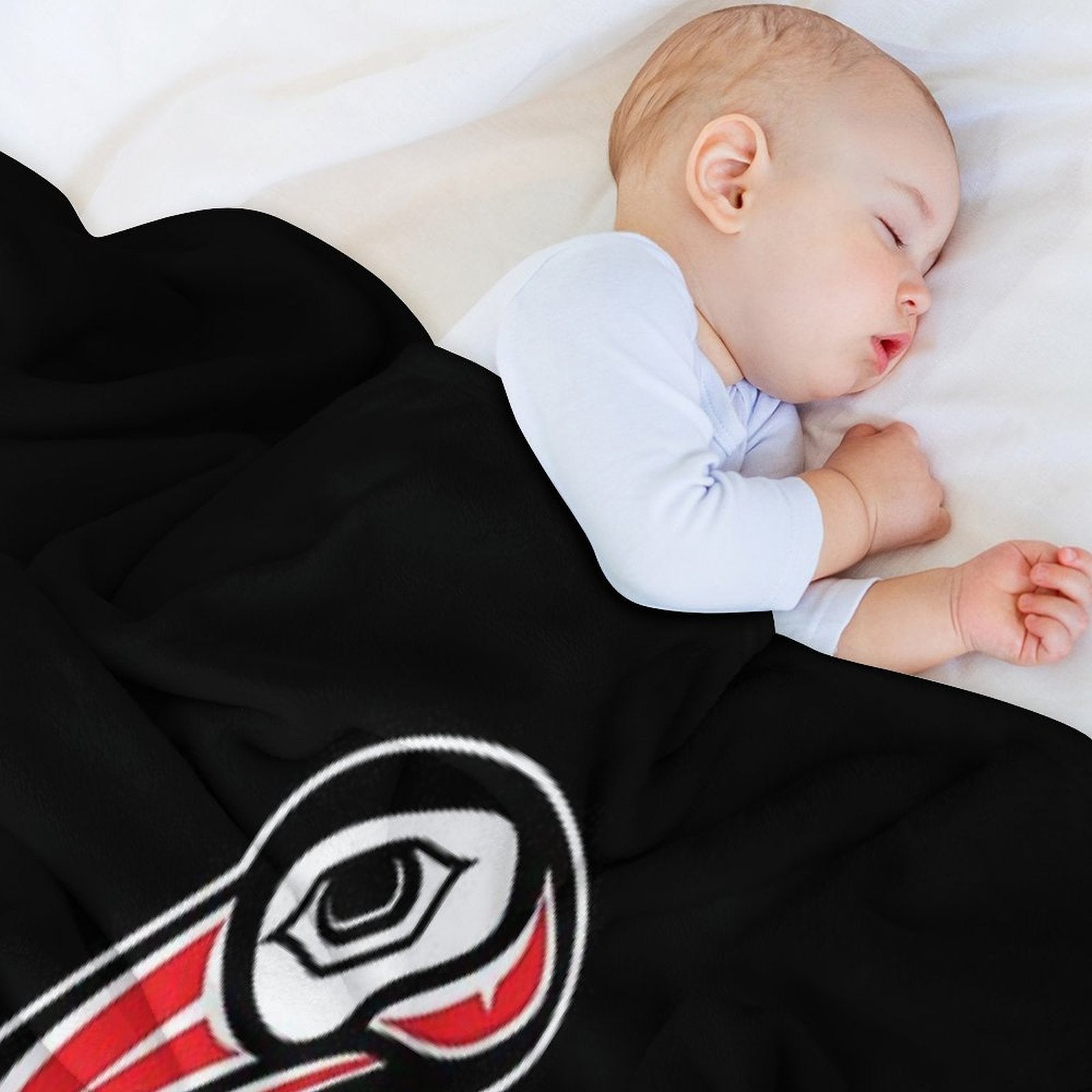 Haida Raven Shrink-resistant Throw Blanket