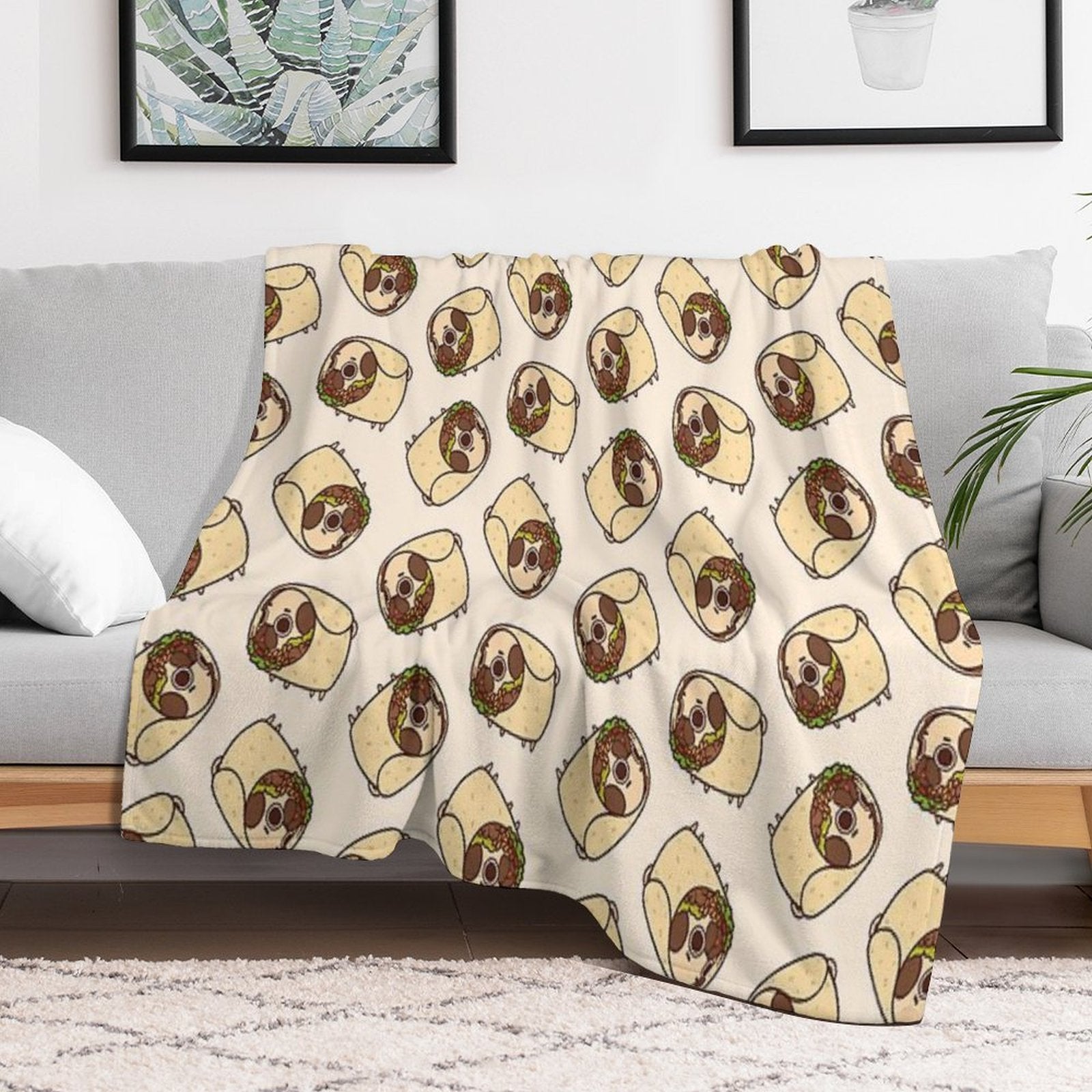 Burrito Puglie Anti-pilling Throw Blanket