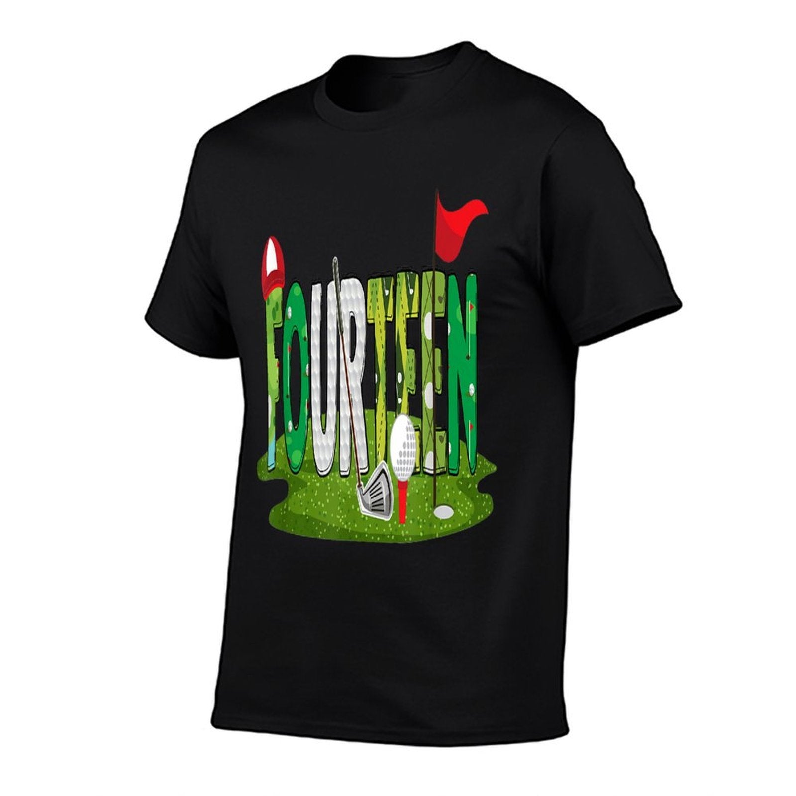 14th Birthday Golf Theme 14 Year Old Kids Sport Party  Fade-proof Color T-Shirt