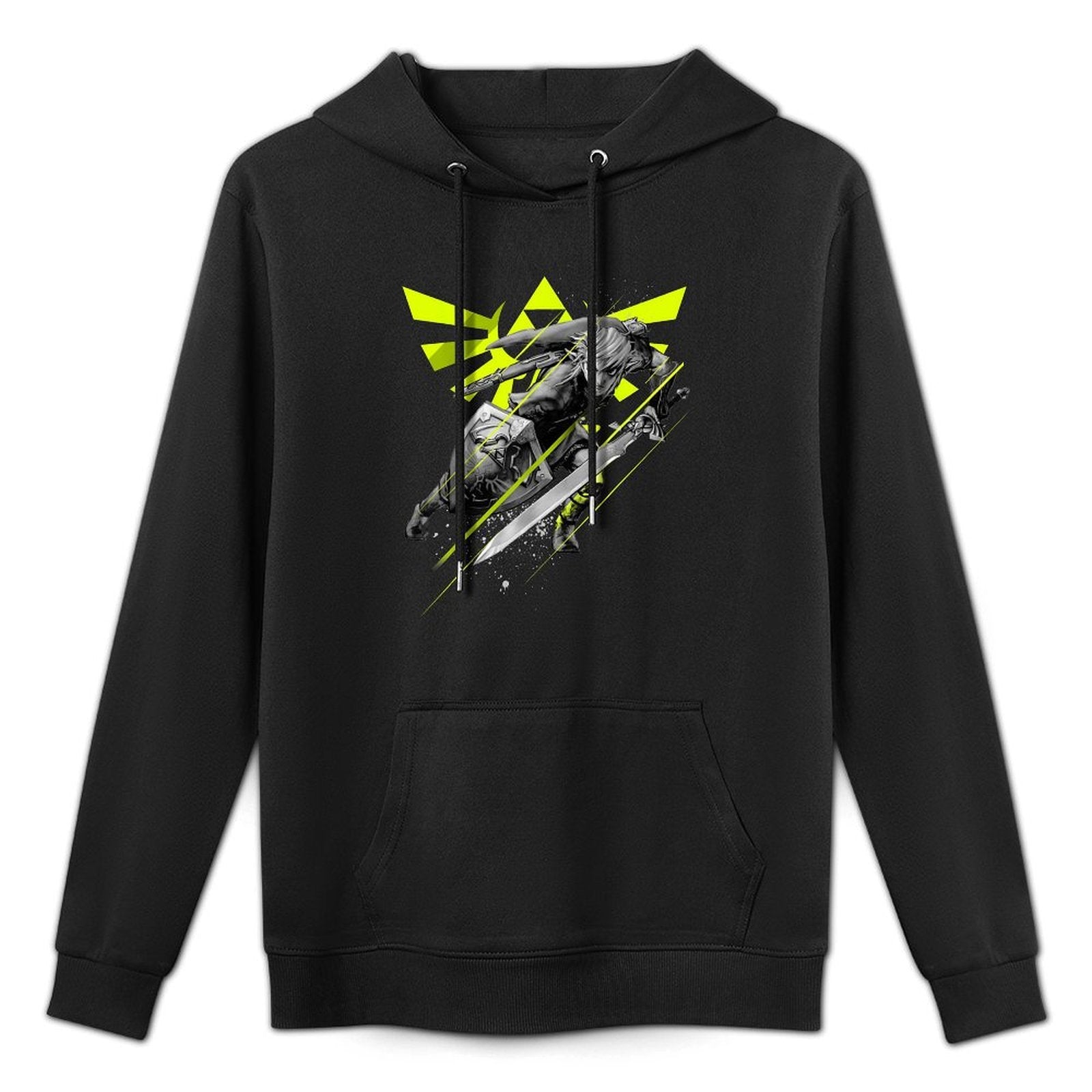 Legend of Zelda Link Neon Green Crest Relaxed Fit Hoodie