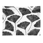 Ginkgo Biloba, Lino Cut Nature Inspired Leaf Pattern Tapestry