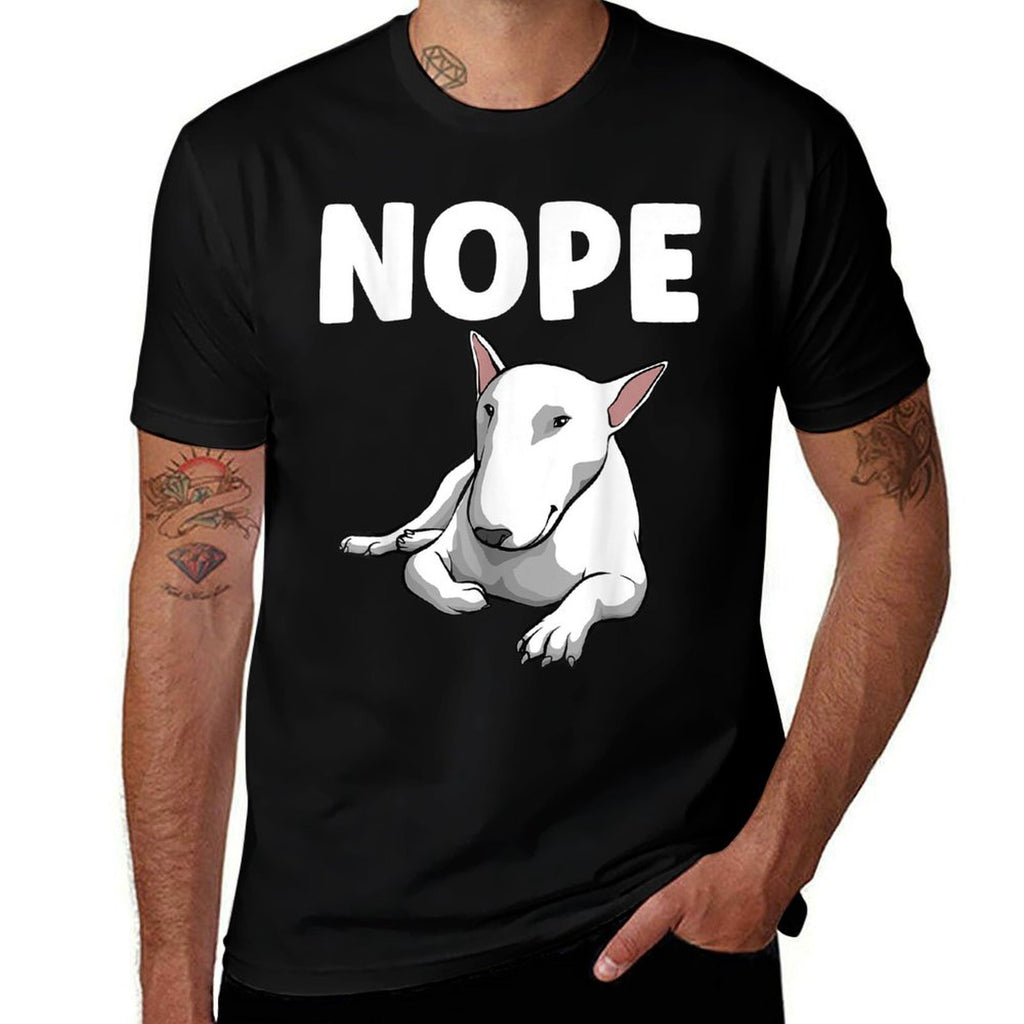 Funny Bull Terrier Art For Men Women English Bull Terrier  Fade-proof Color T-Shirt