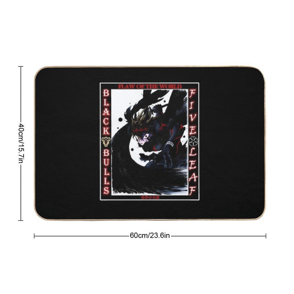 Asta Devil Union 4th Form (Black Clover)  Repositionable Bath Mat