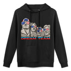 Mount Rushmore 4th Of July Funny Patriotic Presidents Team for Women Girls Kids Men Relaxed Fit Hoodie