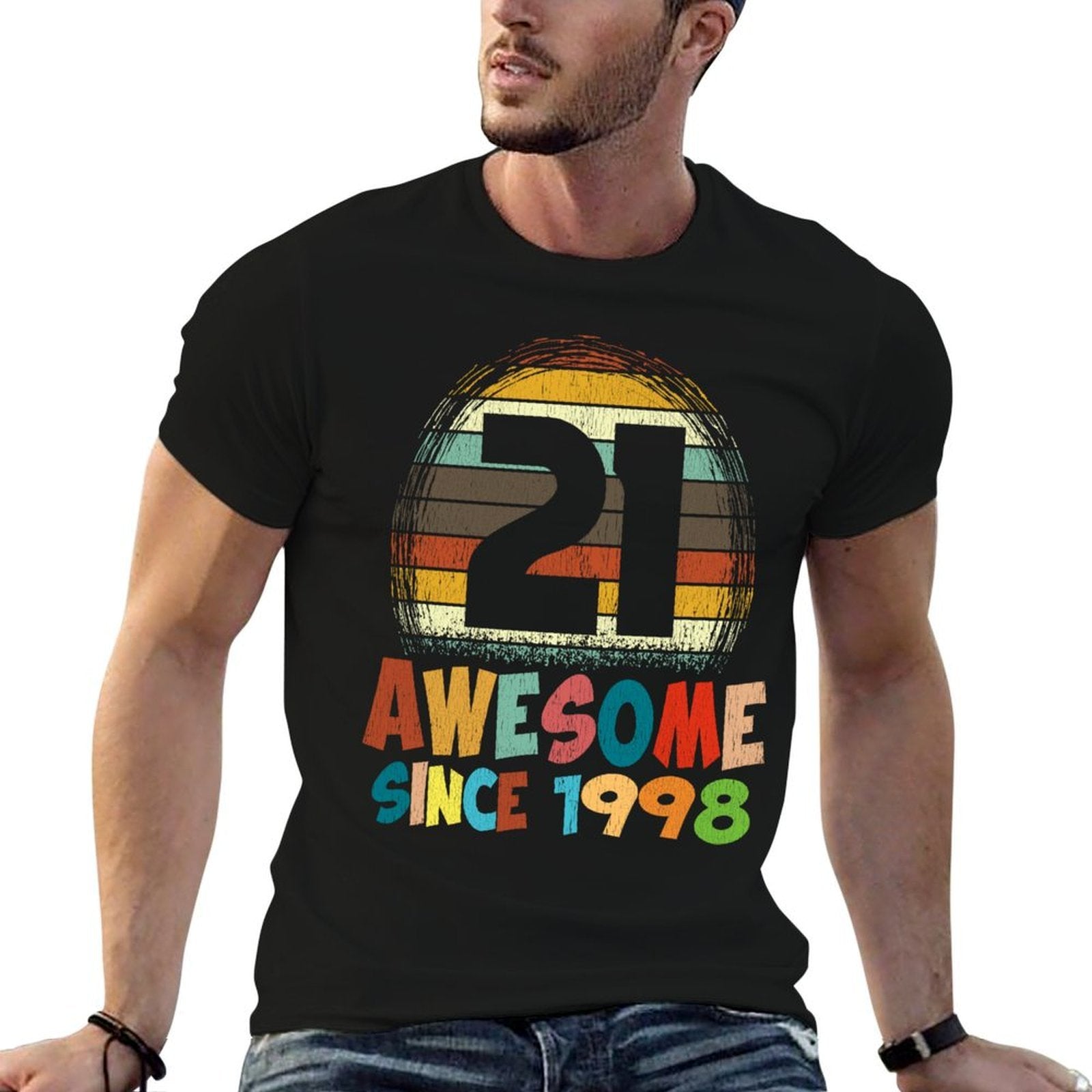 21st Birthday Retro Vintage 21st Birthday Gifts Sweatshirt  Graphic-printed T-Shirt