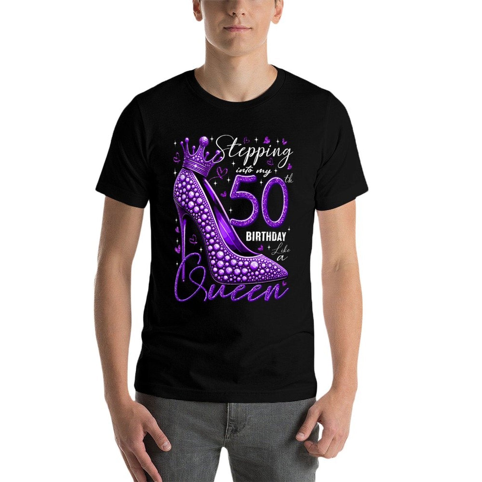 50th Birthday Gifts for Her Stepping Into My 50th Birthday  Graphic-printed T-Shirt