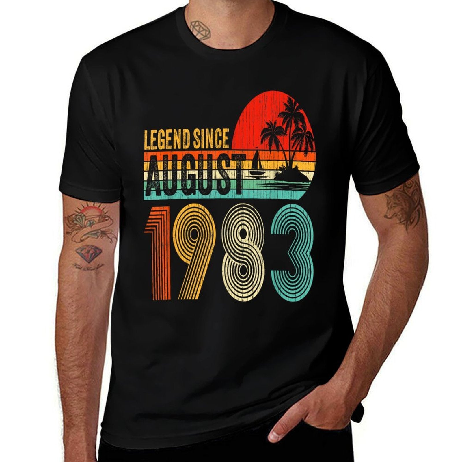 40 Year Old Vintage Legend Since August 1983 40th Birthday  Polyester Blend T-Shirt