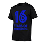 16th Birthday Gift Boys Age 16 Sixteen Year Old Boy  Heathered Texture T-Shirt