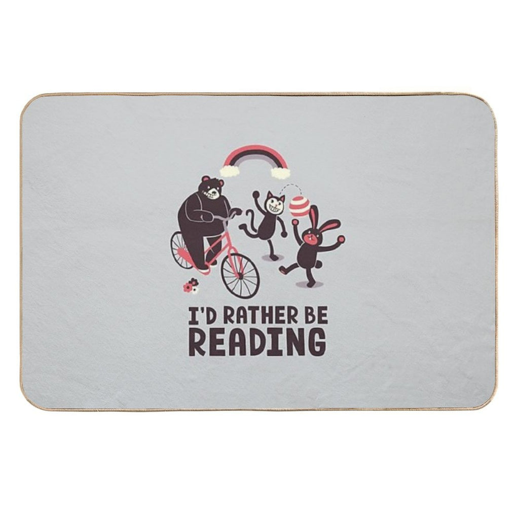I'd Rather Be Reading Durable Bath Mat