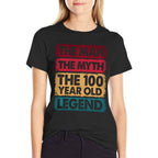 100th Birthday 100 Year Old Gifts Legend Limited Edition  Wrinkle-resistant T-Shirt