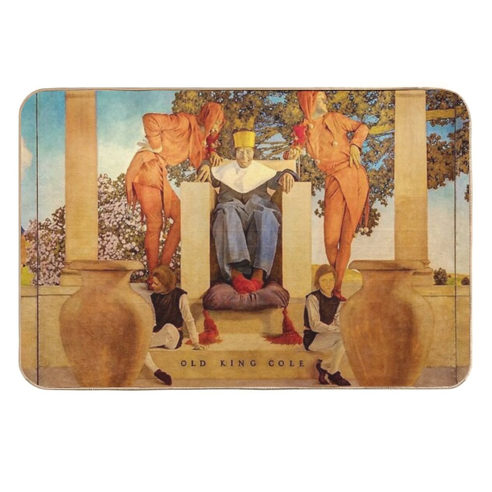 Maxfield Parrish. Old King Cole  Anti-Trip Bath Mat