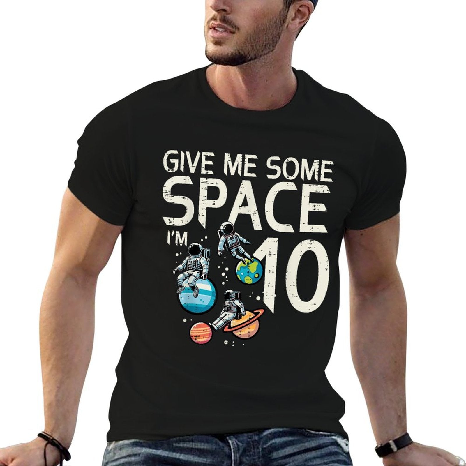 10th Birthday Astronaut Give Me Space 10 Bday Boys Girls Kid  Odor-resistant T-Shirt