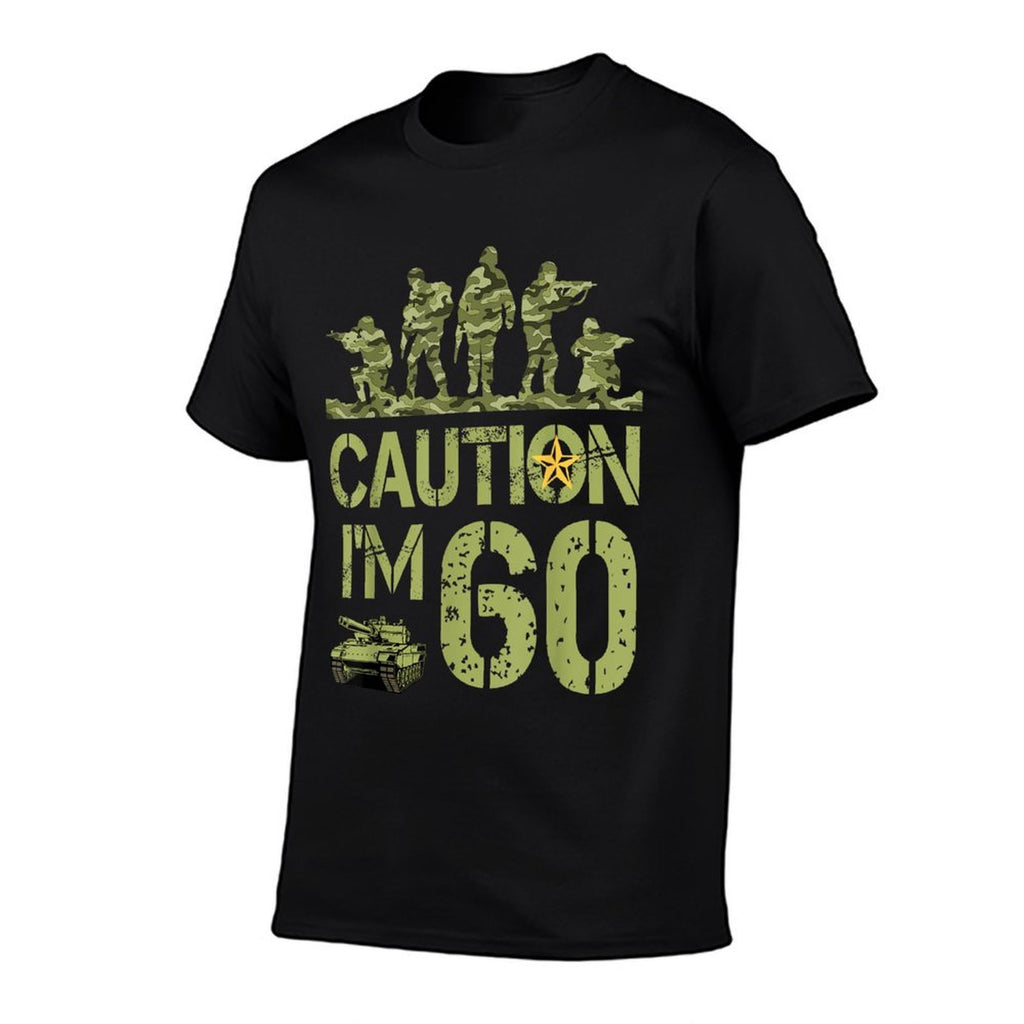 60th Army Birthday Military I'm 60 Year Old Camo Birthday  Wrinkle-resistant T-Shirt