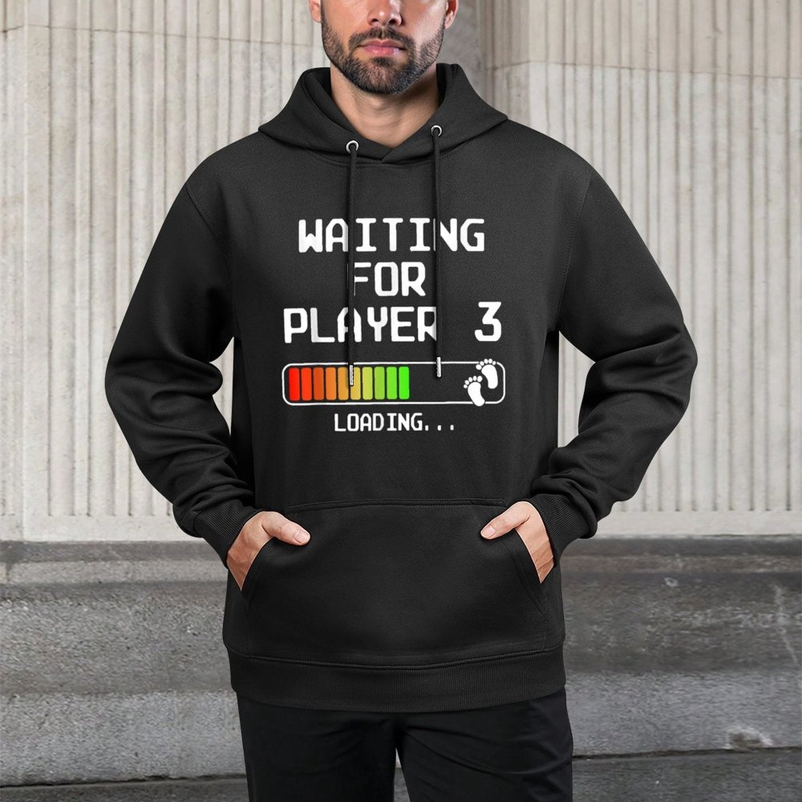 Expectant Dad To Be Gamer Pregnancy Announcement Player 3 Customizable Surface Hoodie