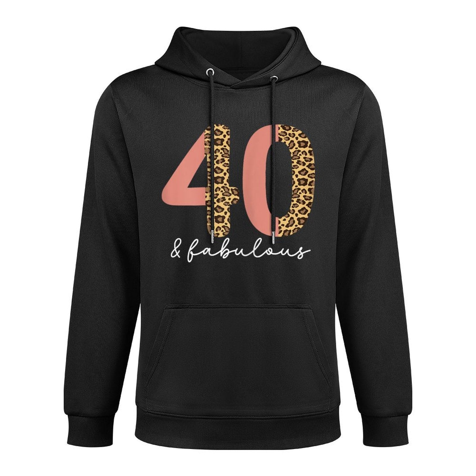 40 Years And Fabulouse 40th Birthday Leopard Pilling-Resistant Hoodie