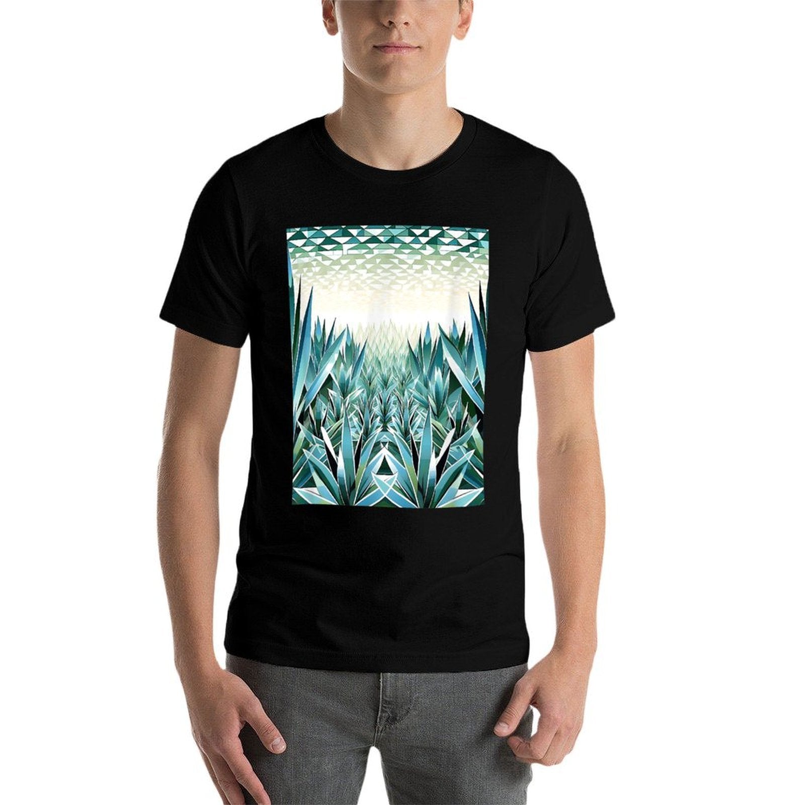 Agave Plants Row Geometric Agave Plant Collector Mexican  Tagless Design T-Shirt