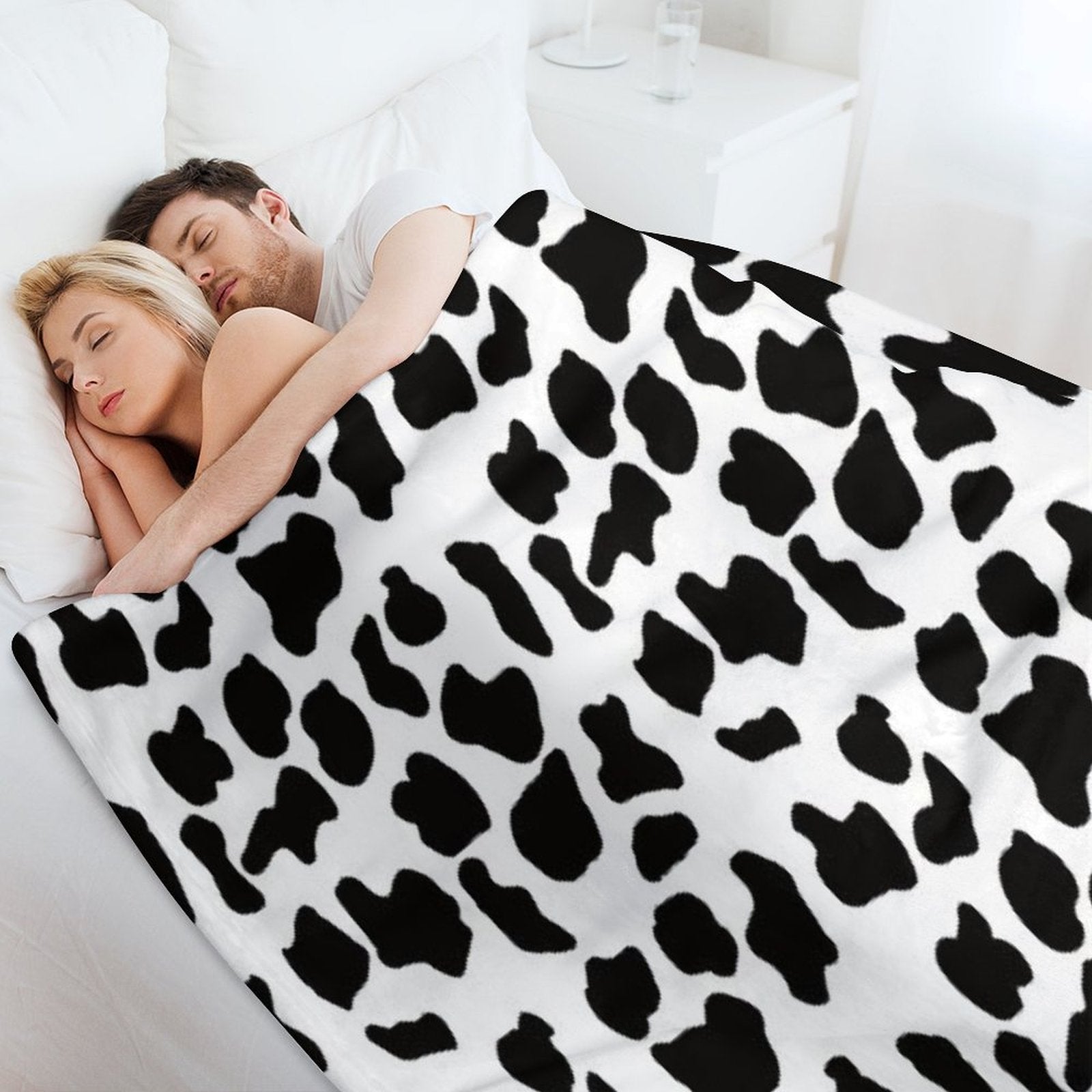 Cow Print Durable Throw Blanket