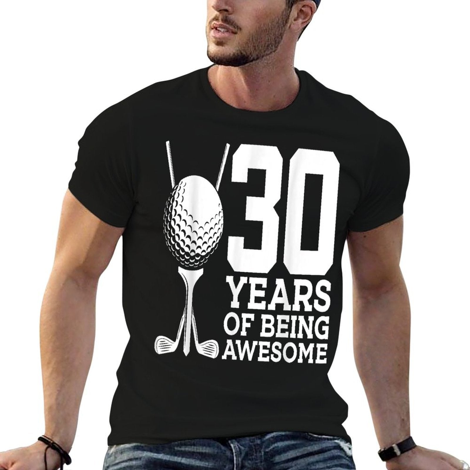 30 YEARS OF BEING AWESOME GOLF 30TH BIRTHDAY  Vintage-inspired T-Shirt