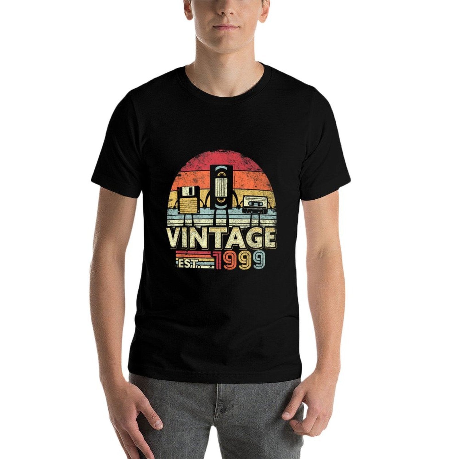 21st Birthday 1999 Vintage Retro Vintage  Fade-proof Color T-Shirt
