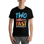 2 Fast Race Car Two Year Old Birthday Boy Racing 2nd Bday  Odor-resistant T-Shirt