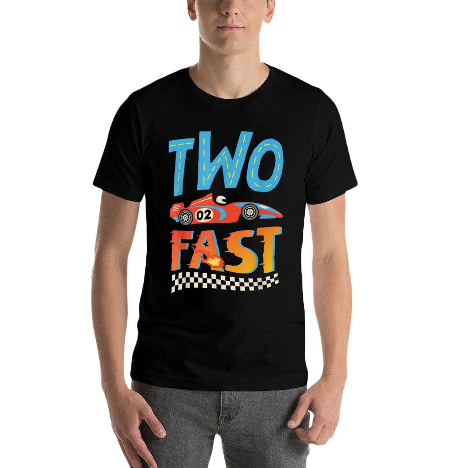 2 Fast Race Car Two Year Old Birthday Boy Racing 2nd Bday  Odor-resistant T-Shirt