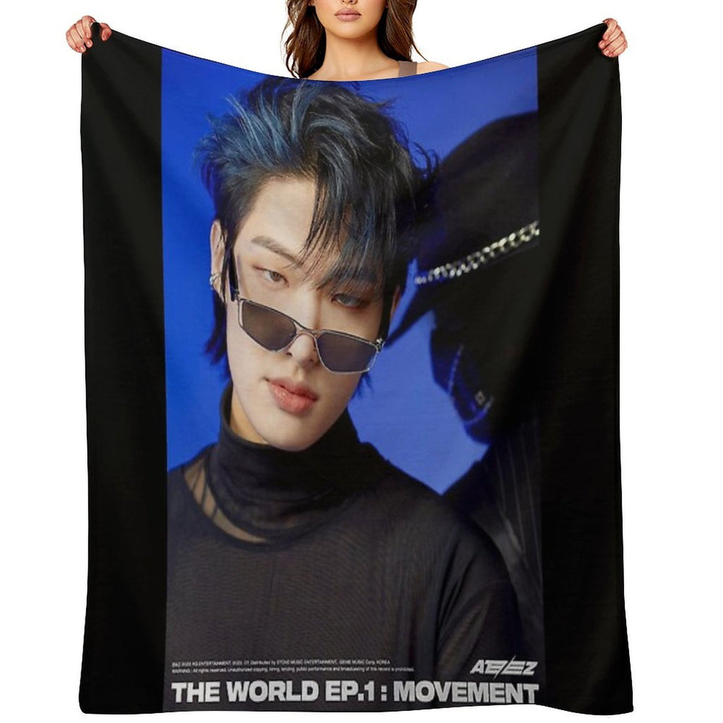 Mingi - Ateez Machine-washable Throw Blanket