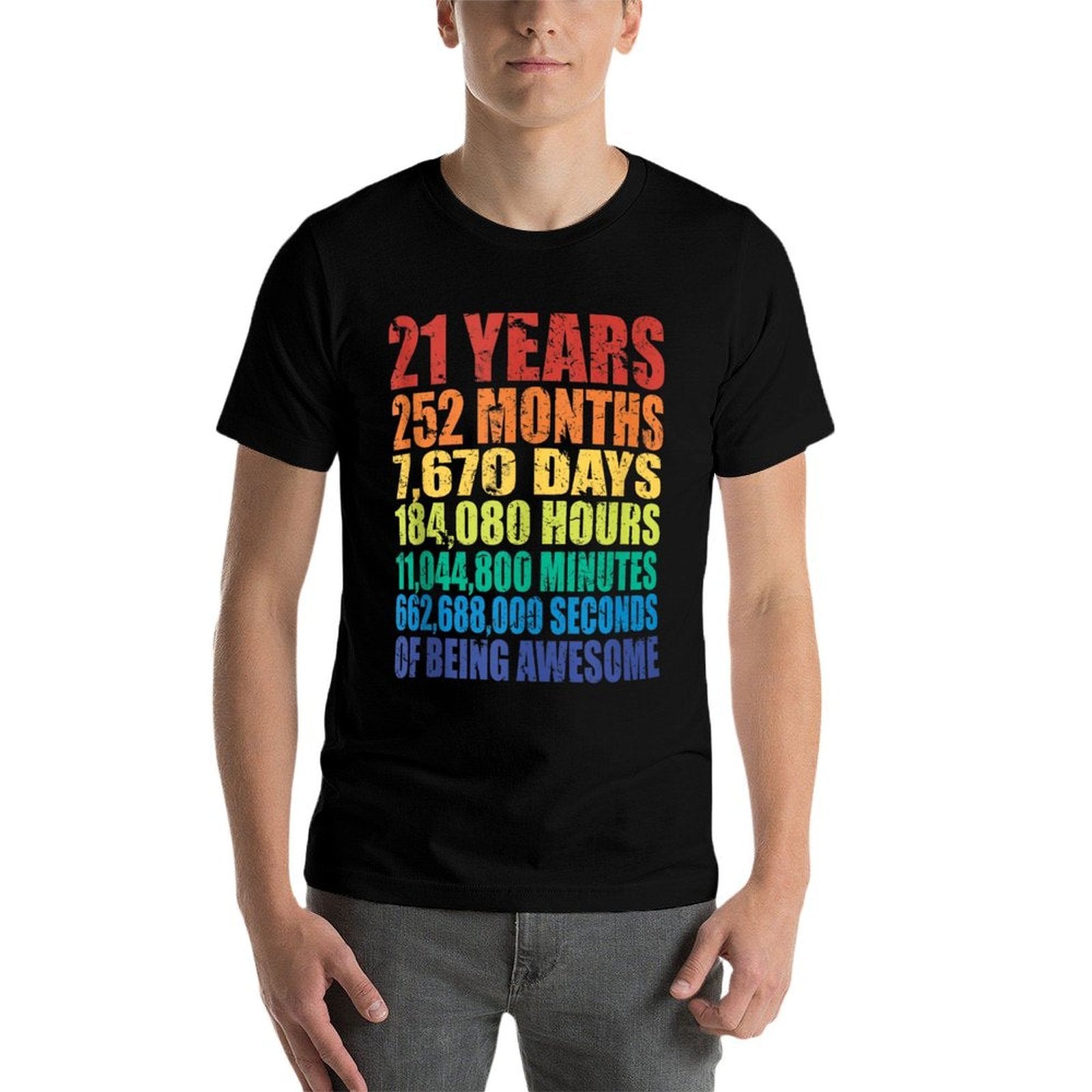 21 Years Of Being Awesome For Men And Women 21st Birthday  Quick-drying T-Shirt