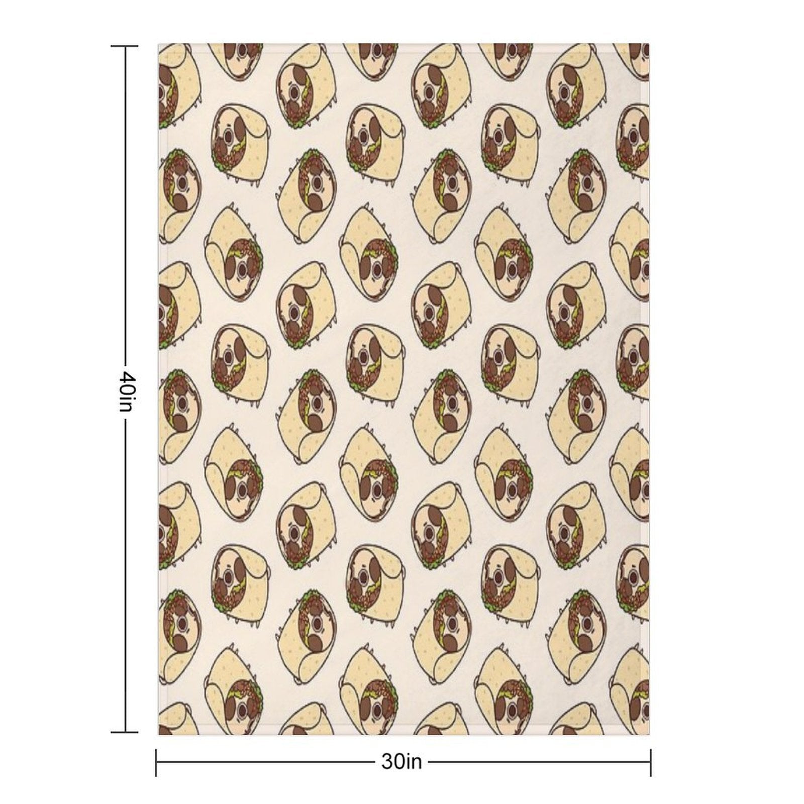 Burrito Puglie Anti-pilling Throw Blanket
