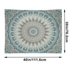 Dreamy Grey, Blue And Ivory Mandala Tapestry