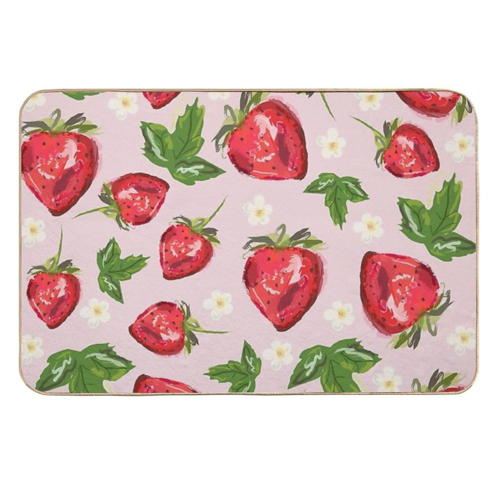 Strawberry Botanical  High-Traffic Bath Mat