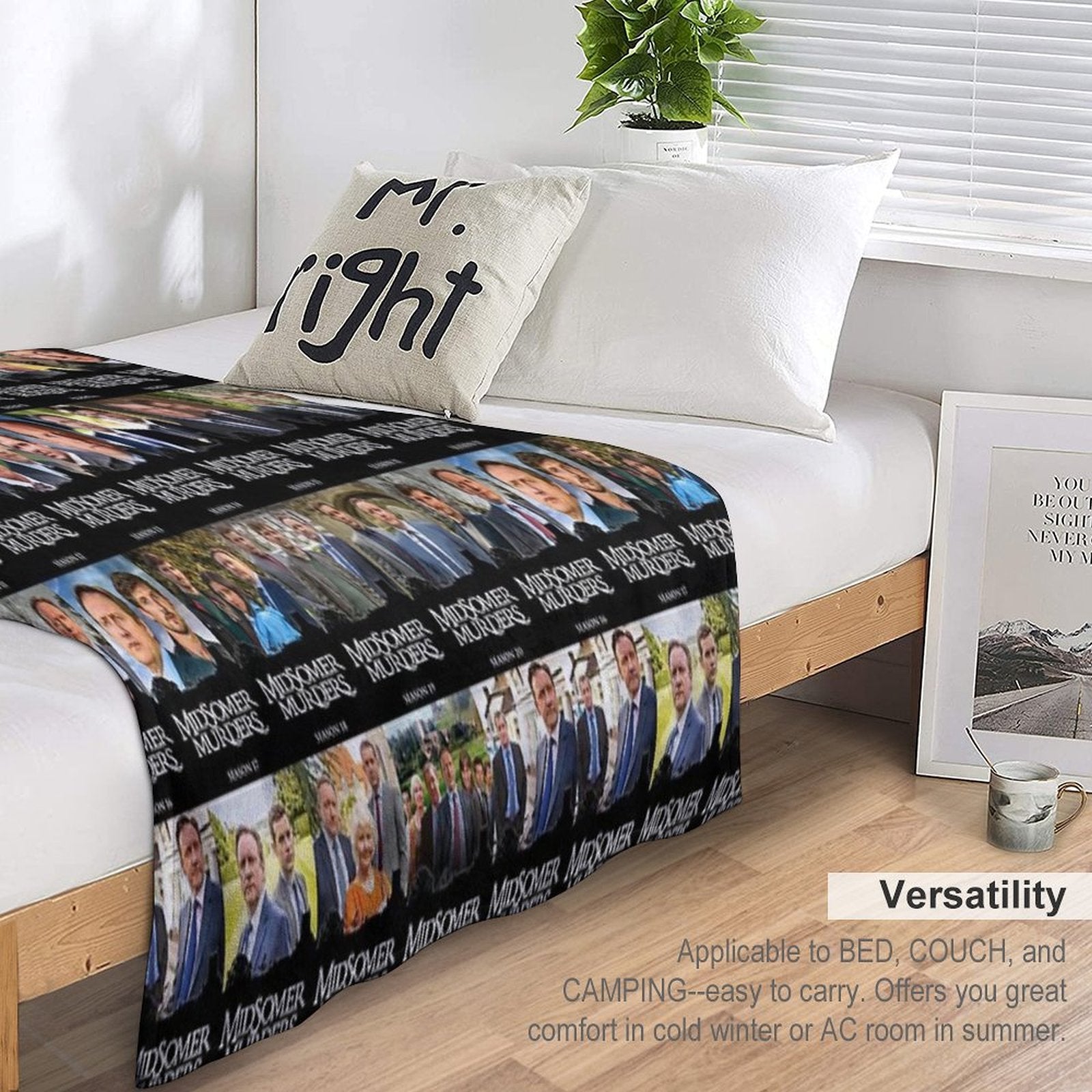 22 Seasons in Midsomer - Pattern Travel-friendly Throw Blanket