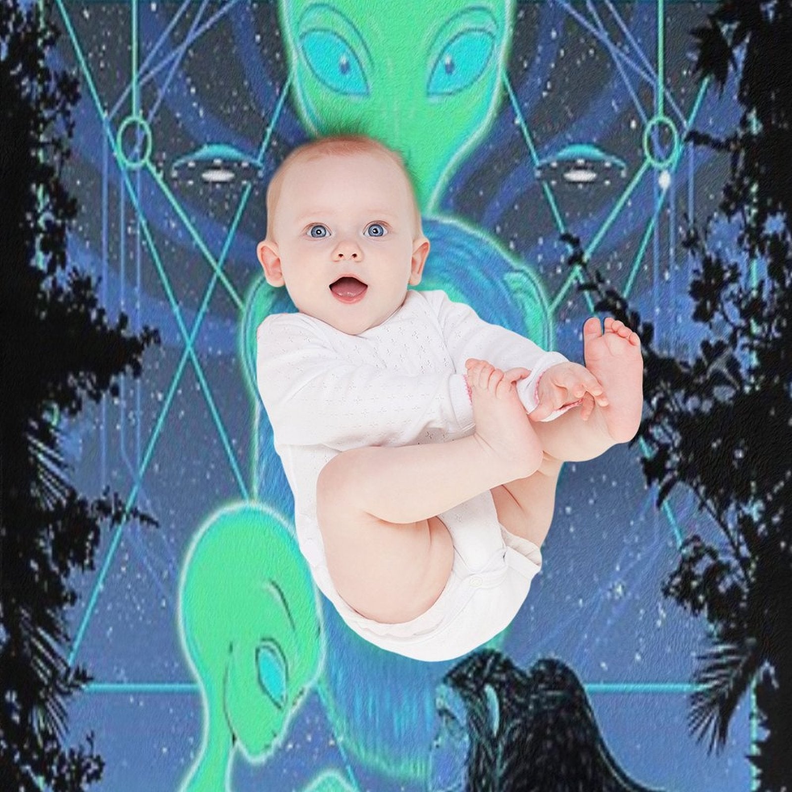 Monkey Art Versatility Throw Blanket