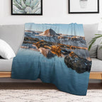 Winter Landscape in Iceland II Eco-conscious Throw Blanket