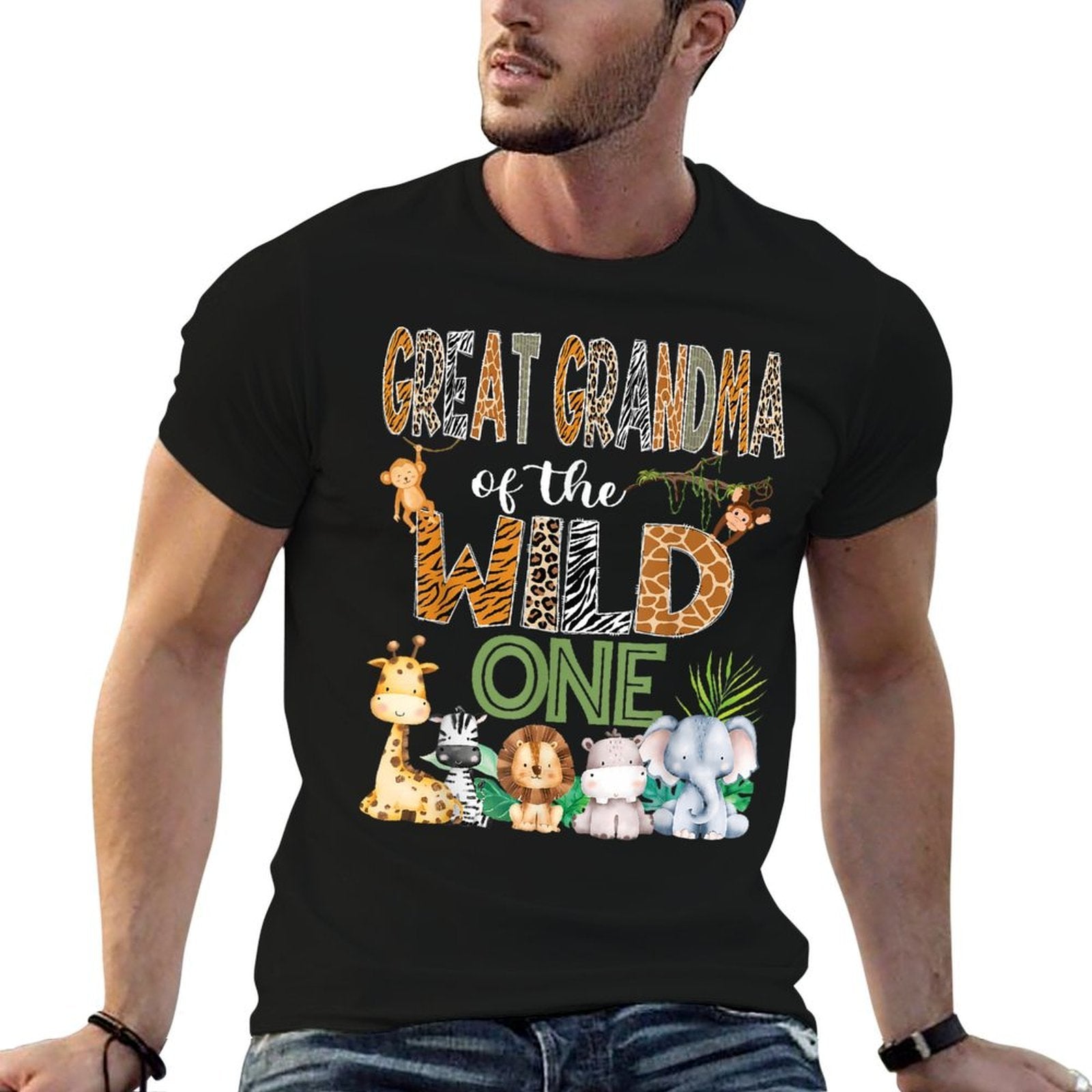 Great Grandma Of The Wild One 1St Birthday Safari Zoo Jungle  Breathable T-Shirt
