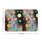 Poppies Colorful Snow Landscape  Odorless Bath Mat