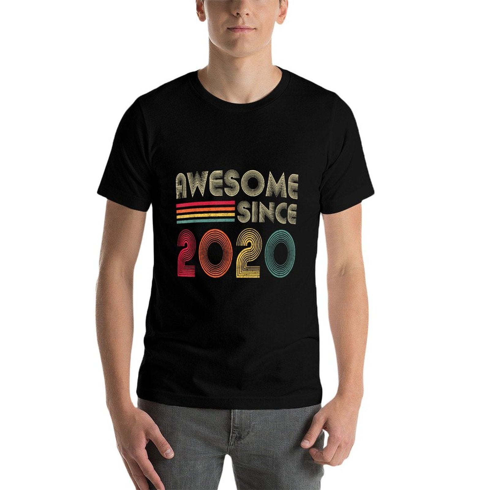 Awesome Since 2020 2nd Birthday Retro  Breathable T-Shirt