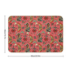 Pink Flash Tattoo Pattern  Long-Lasting Bath Mat