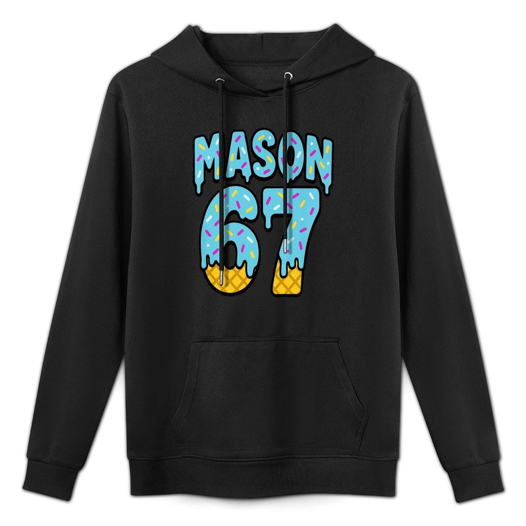 Six Seven Ice Cream Drip Mason 67 Meme Halloween (On Back) Premium Easy Care Hoodie